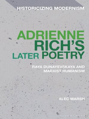 cover image of Adrienne Rich's Later Poetry